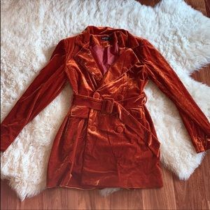 Nasty Gal Velvet Blazer Dress